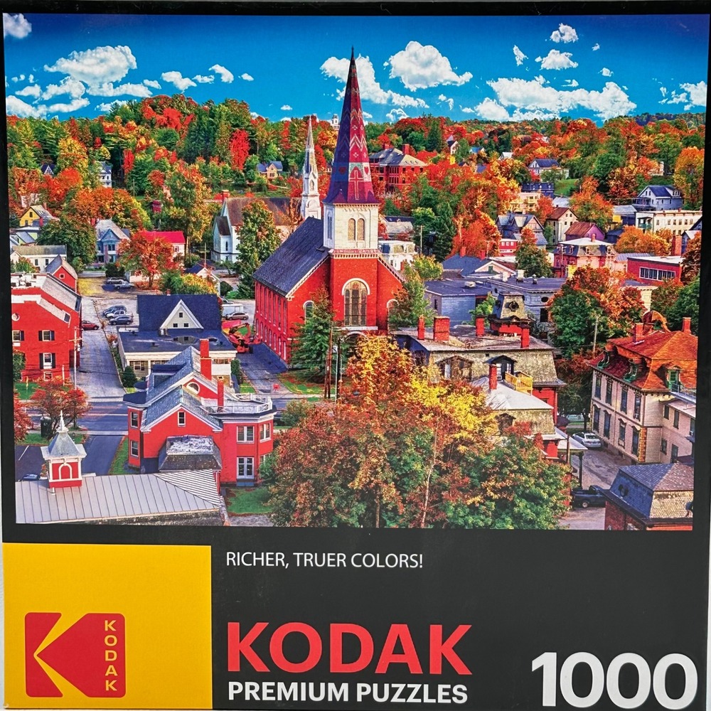Kodak Premium Puzzle Montpelier Vermont Townscape 1000 Pieces Autumn New England